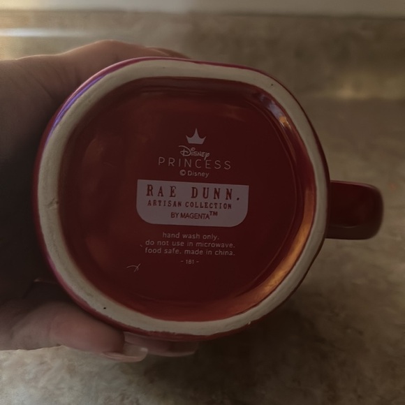Disney Princess x Rae Dunn "Snow White" Red Iridescent Ceramic Coffee Cup - Picture 3 of 5